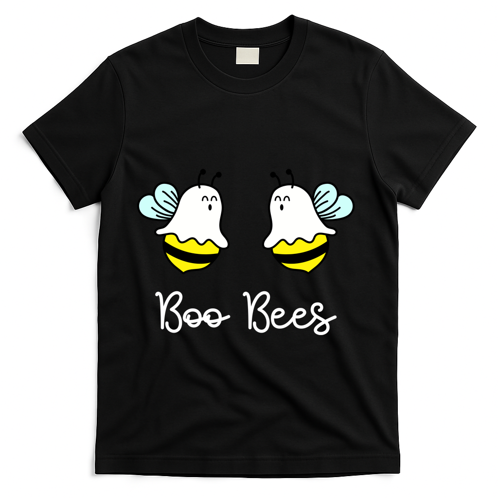 Boo Bees Funny Halloween T-Shirt - Black