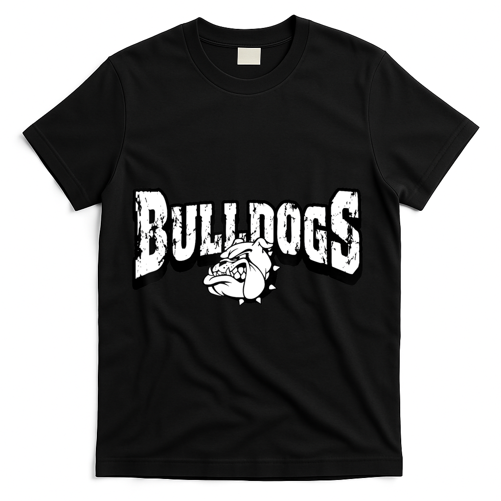 Bulldogs Mascot Back To School Team Spirit T-Shirt - Black