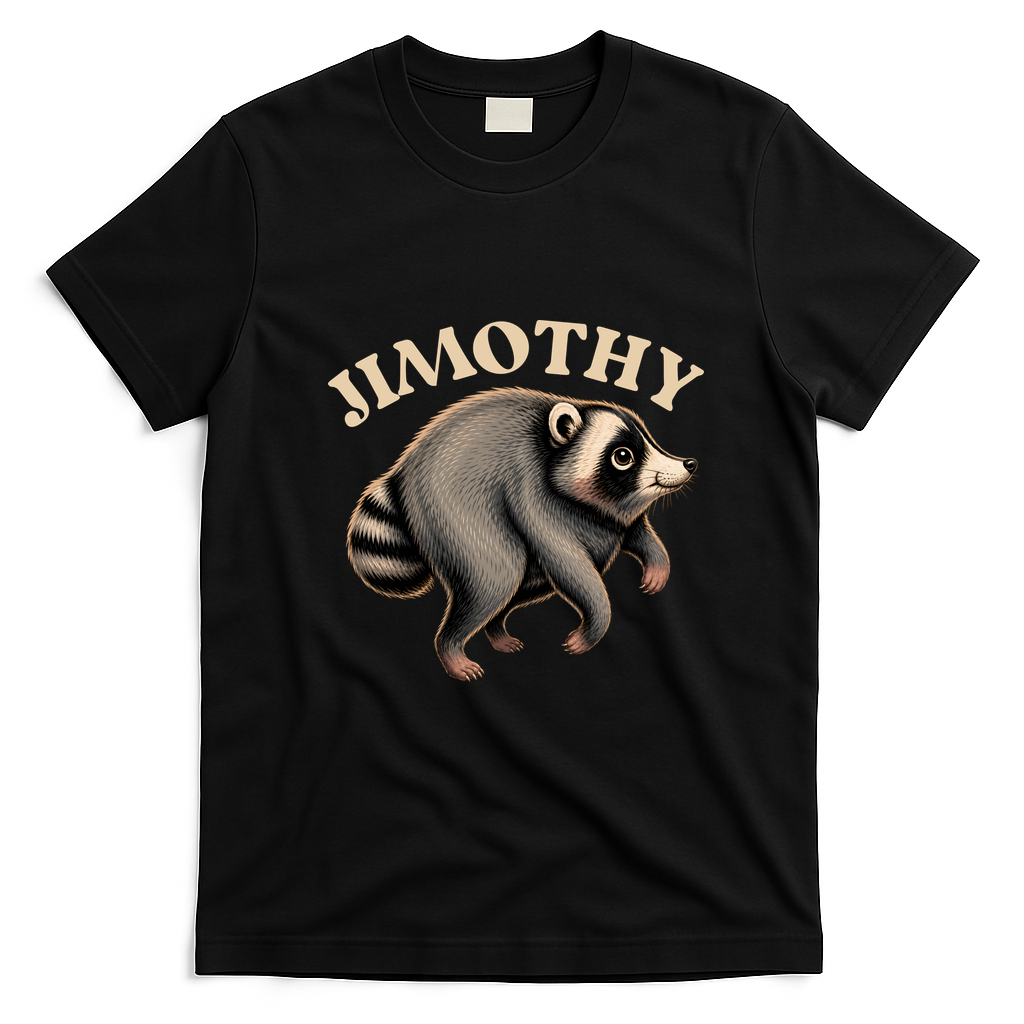 Charming Jimothy Raccoon Gift T-Shirt - Black