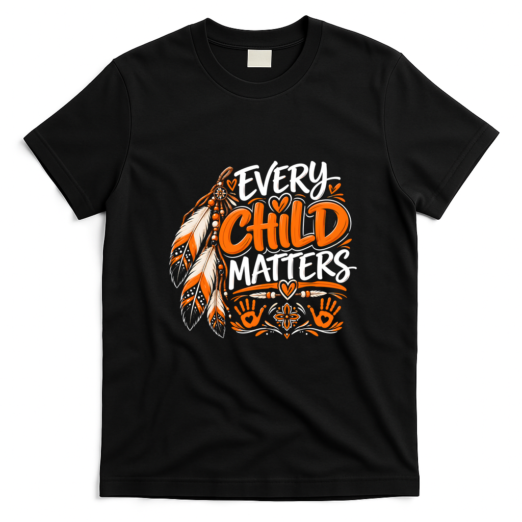 Every Orange Day Child Kindness Matter Anti Bully Native T-Shirt - Black