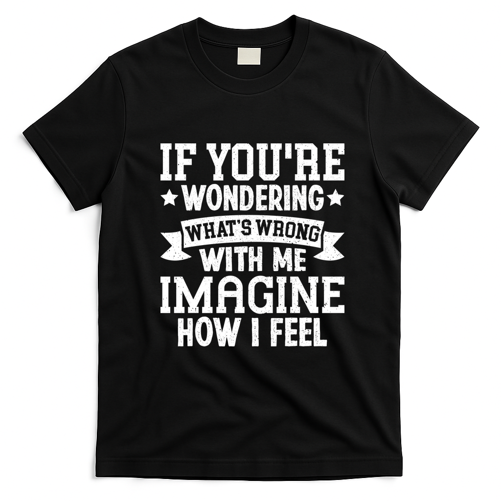 If Youre Wondering Whats Wrong Imagine How I Feel T-Shirt - Black