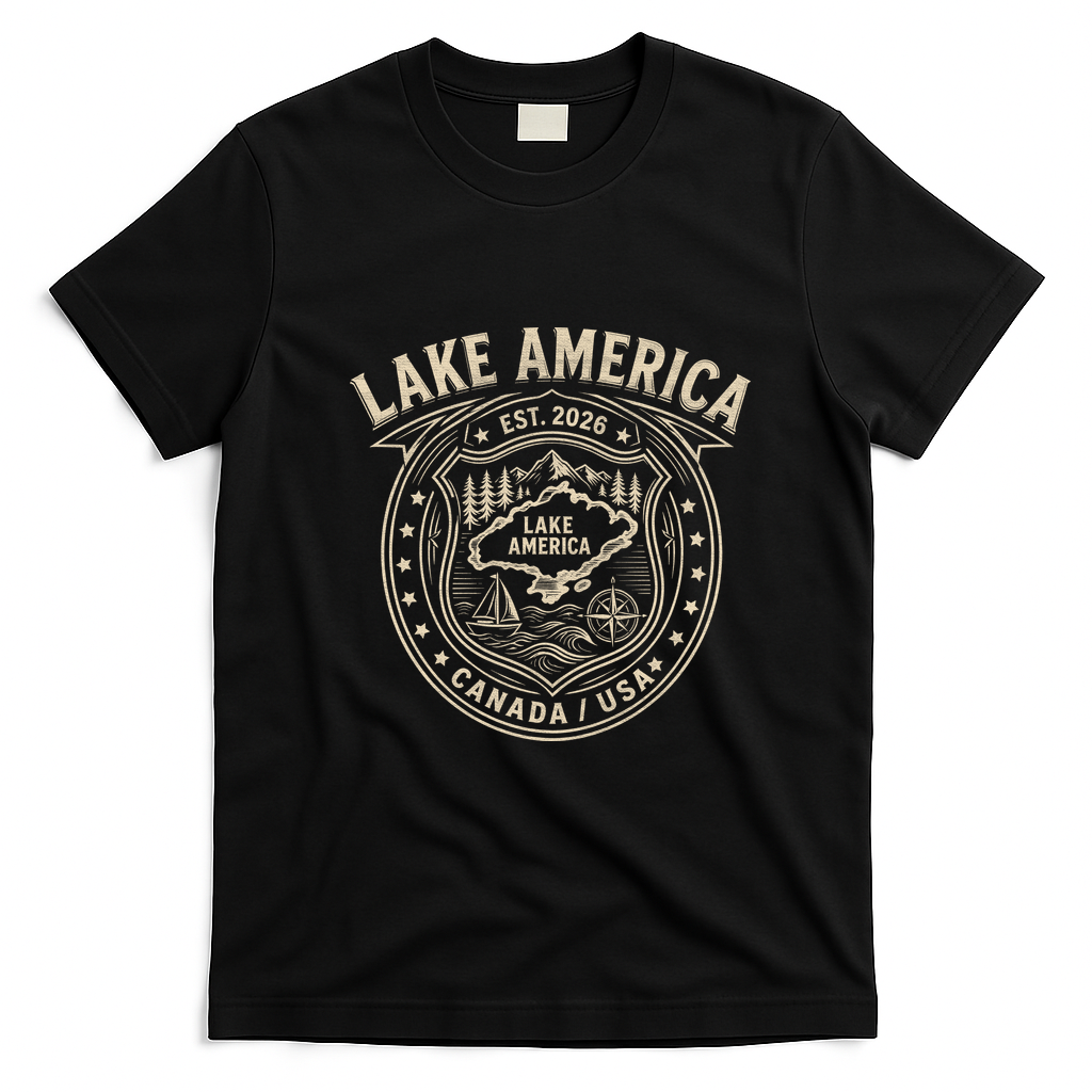Lake America Canada USA Ontario T-Shirt - Black