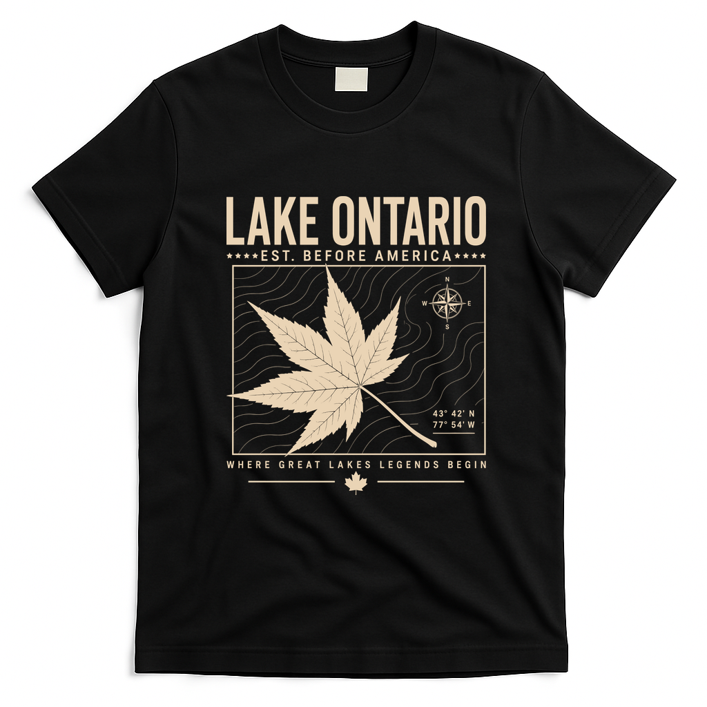 Lake Ontario Before America Legends Begin T-Shirt - Black