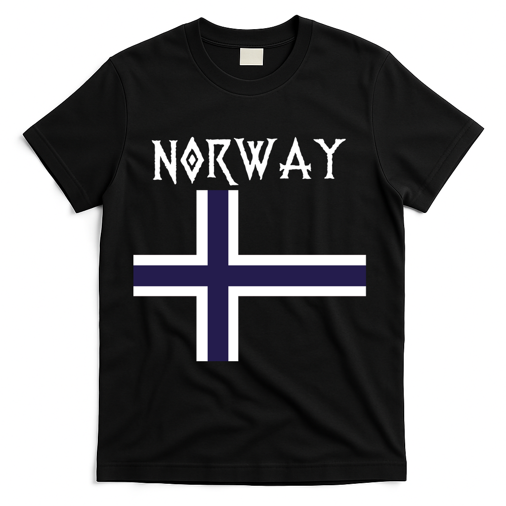 Norway Norwegian Flag T-Shirt - Black