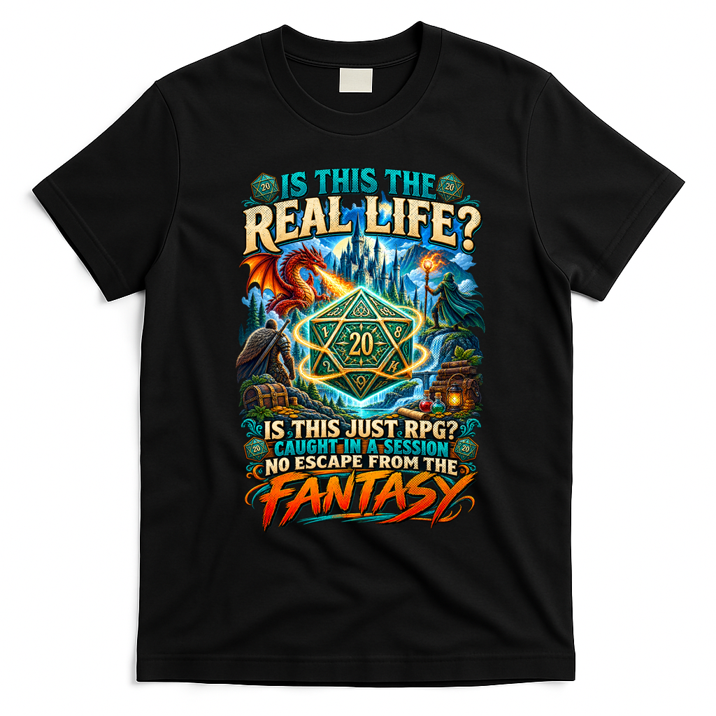 Playing Game RPG Master D20 Tabletop Funny RPG Gamer T-Shirt - Black