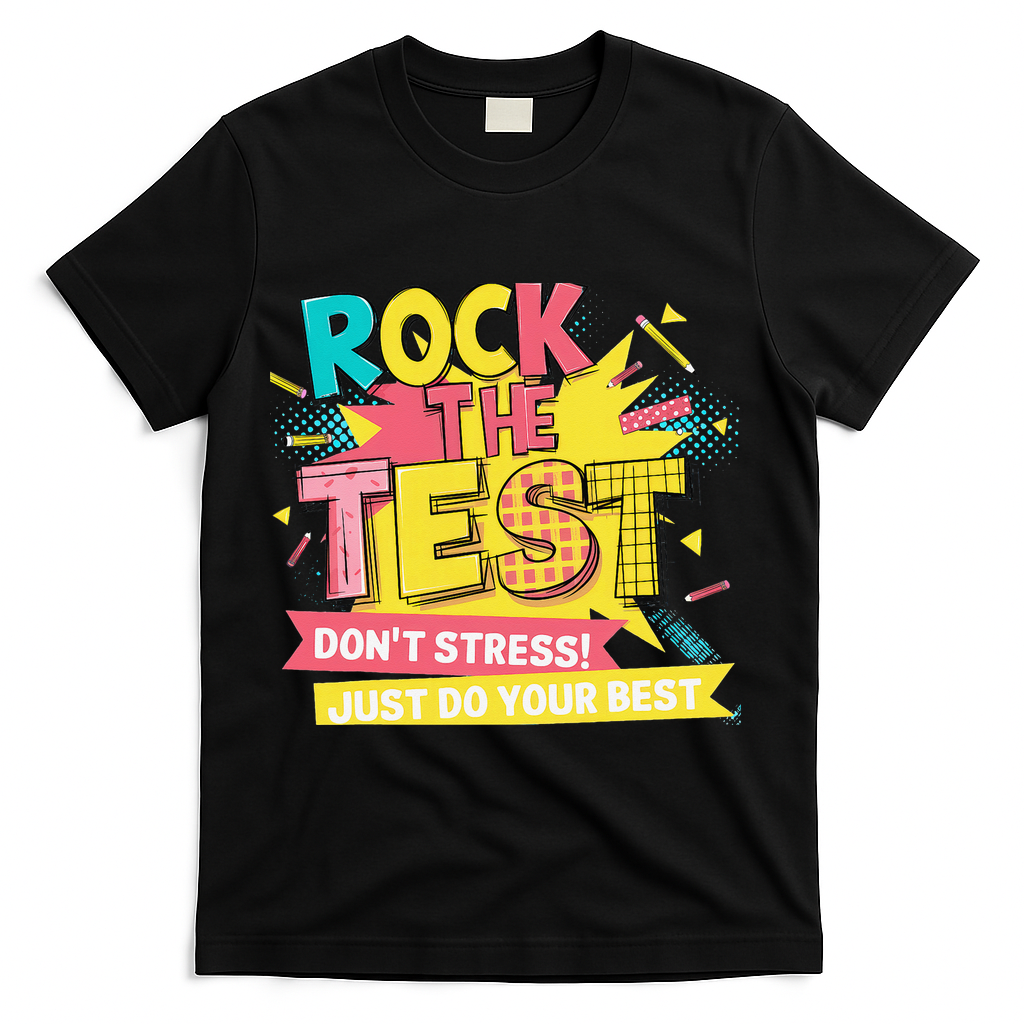Rock The Test Day Testing Day T-Shirt - Black