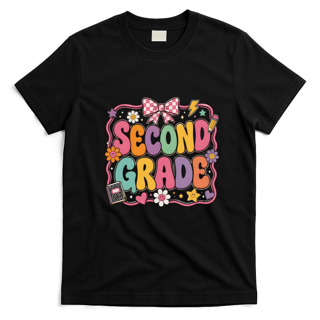 Second Grade Back To School Gift T-Shirt - Black