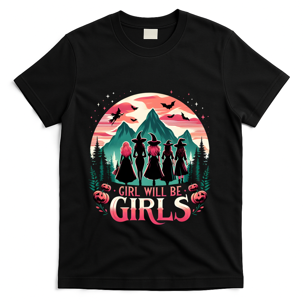 Spooky Halloween Witch Will Be Funny Witchy Vibes Gift T-Shirt - Black