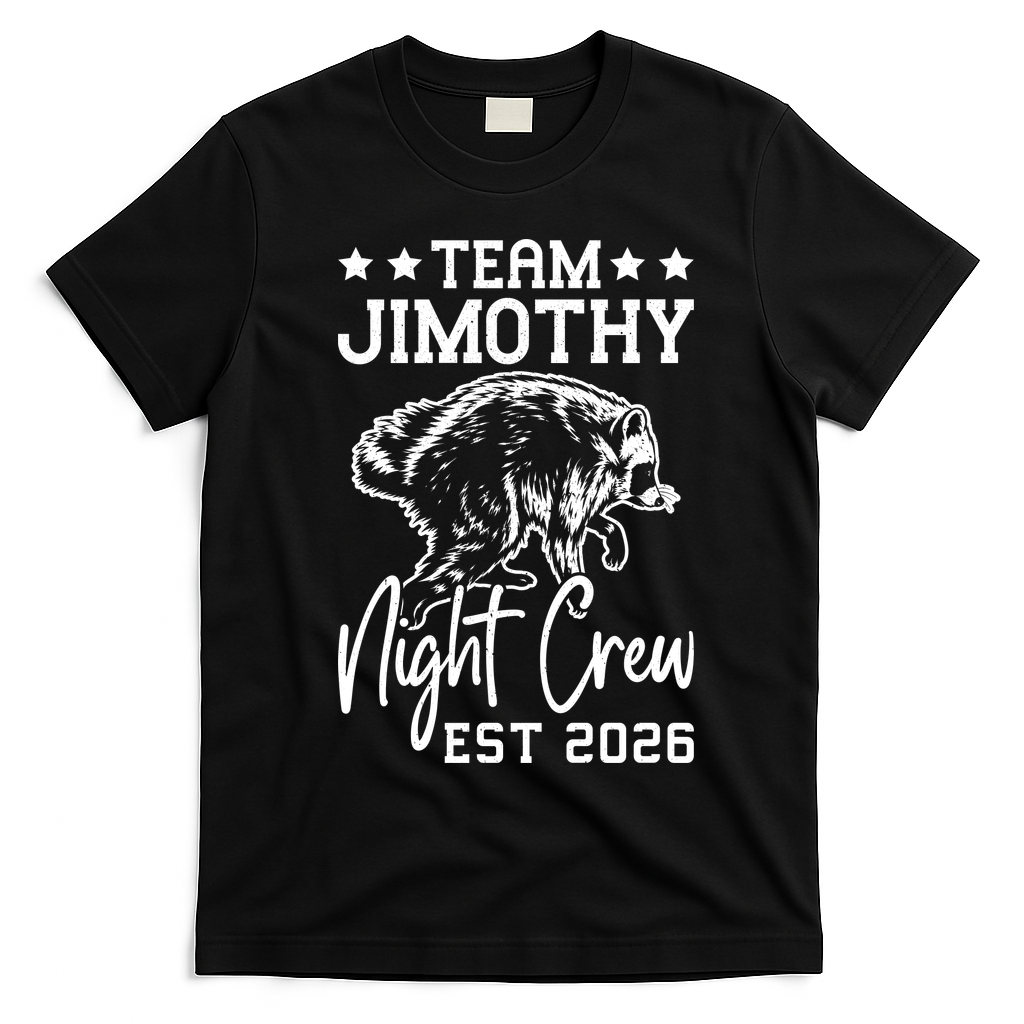 Team Jimothy Night Crew 2026 T-Shirt - Black