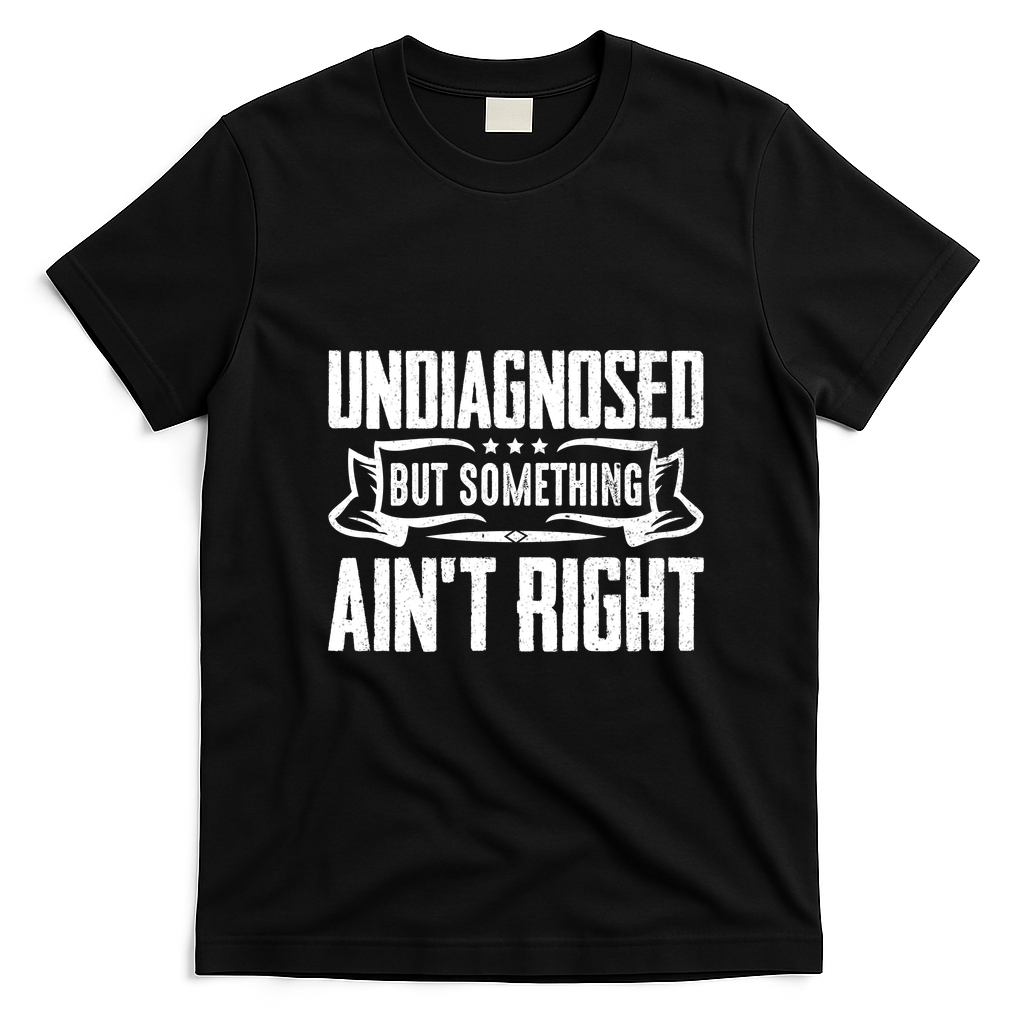 Undiagnosed But Something Ain't Right T-Shirt - Black