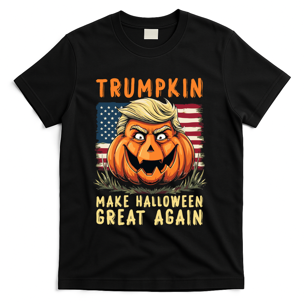 Usa Trumpkin Make Halloween Great Again Funny Trump T-Shirt - Black