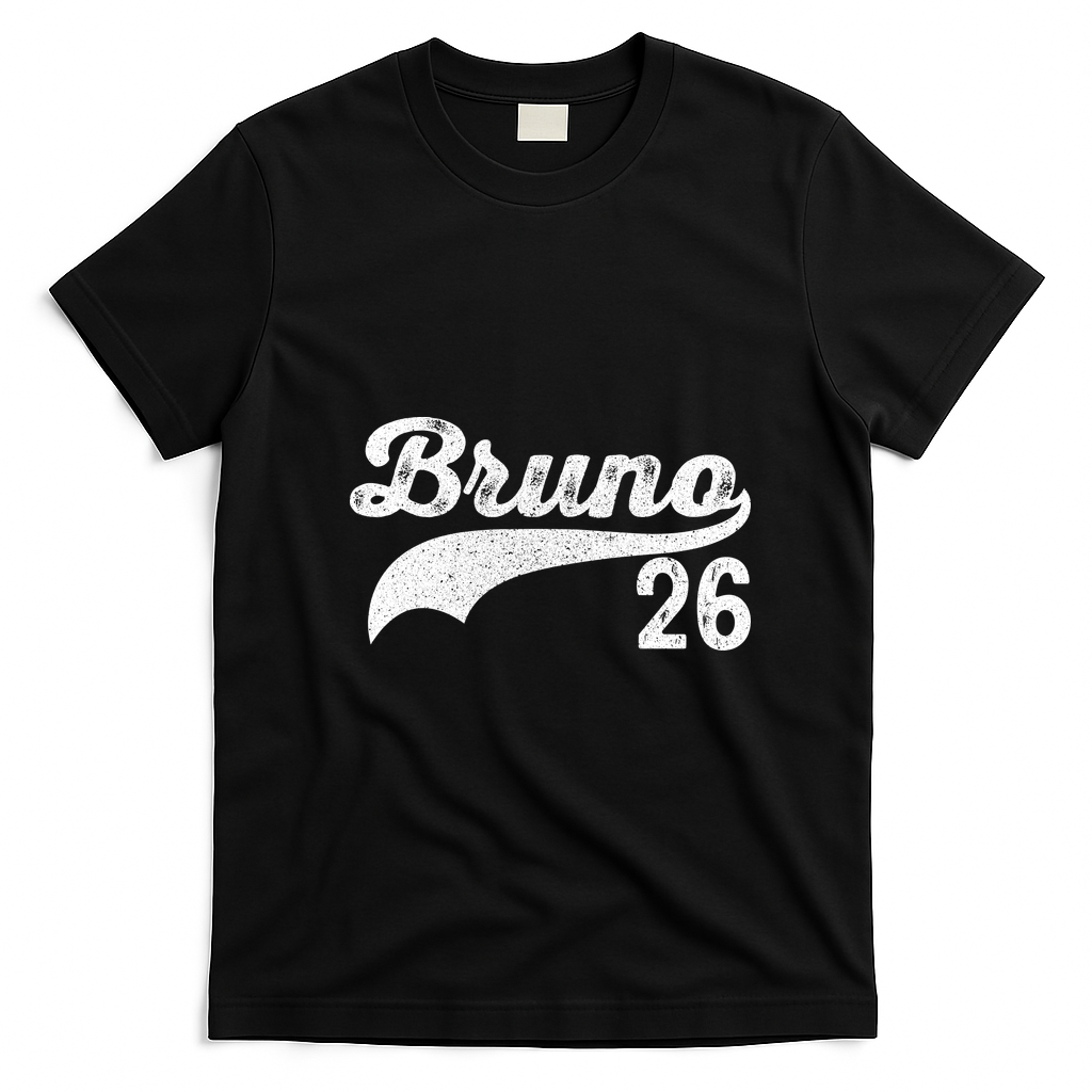Vintage Bruno 26 Name T-Shirt - Black