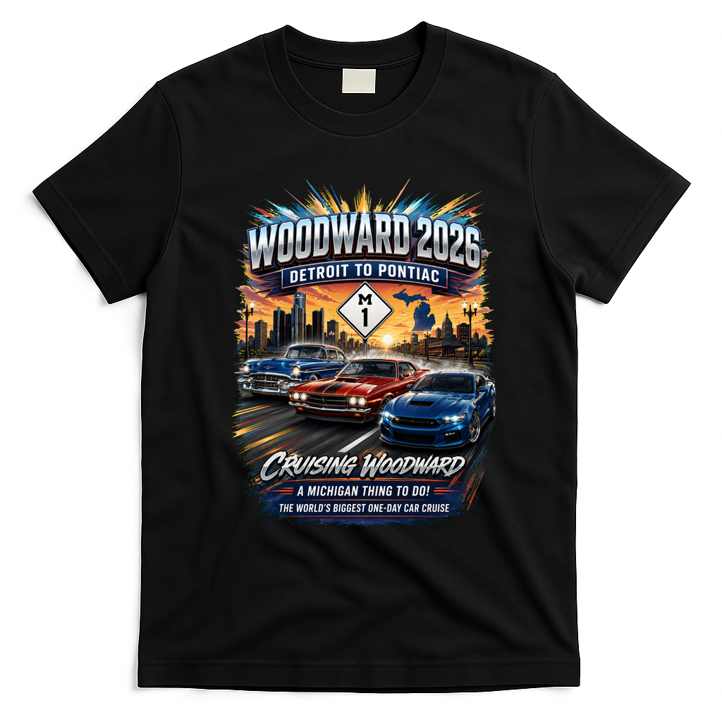 Woodward 2026 The World's Largest Car Cruise M1 T-Shirt - Black