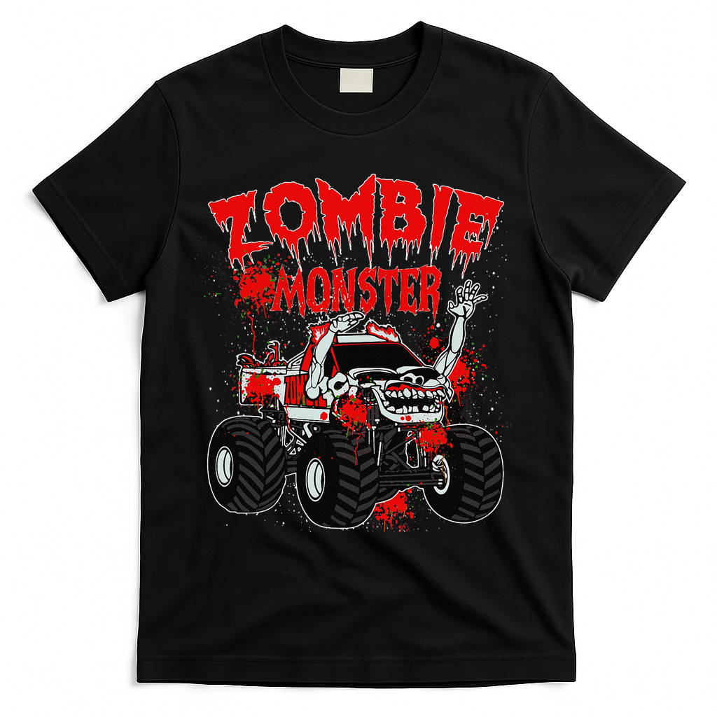 Zombie Monster Truck T-Shirt - Black