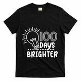 100 Days Brighter Funny Back To School T-Shirt - Black