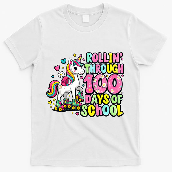 100 Days Of School Unicorn 100th Day Smarter Teacher Students T-Shirt - White