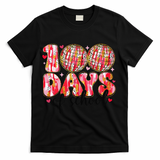 100 Days Of School Retro Disco Ball 100th Day Of School T-Shirt - Black