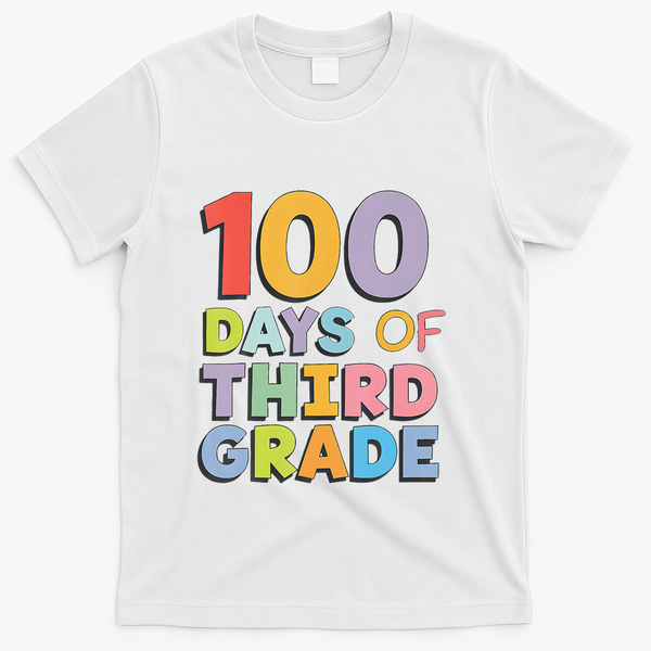 100 Days Of Third Grade Teacher 100th Day Of School T-Shirt - White