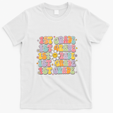1st Grade Retro Floral Gift Teacher Students Back To School T-Shirt - White