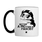 Porco Rosso Che Guevara Ceramic Coffee Mug Tea Mug,Gift for Women, Girls, Wife, Mom, Grandma,11 oz - white/black