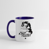 Porco Rosso Che Guevara Ceramic Coffee Mug Tea Mug,Gift for Women, Girls, Wife, Mom, Grandma,11 oz - white/cobalt blue