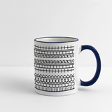 11oz - Hidden Message Mug - Funny Swear Word Coffee Mugs For Coworkers, Friends, Family - white/cobalt blue