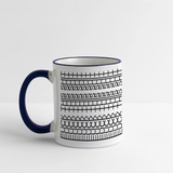 11oz - Hidden Message Mug - Funny Swear Word Coffee Mugs For Coworkers, Friends, Family - white/cobalt blue