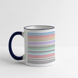 I'm a Ray of F***ing Sunshine Hidden Message Mug, Funny Sarcastic Coffee Cup, Gifts for Work Bestie, Swear Word, Funny Gift for Friends - white/cobalt blue