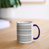 11oz - Hidden Message Mug - Funny Swear Word Coffee Mugs For Coworkers, Friends, Family - white/cobalt blue
