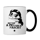 Porco Rosso Che Guevara Ceramic Coffee Mug Tea Mug,Gift for Women, Girls, Wife, Mom, Grandma,11 oz - white/black