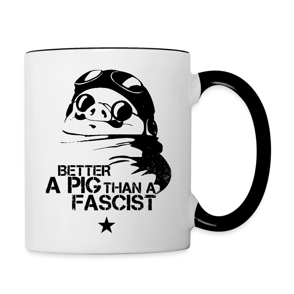 Porco Rosso Che Guevara Ceramic Coffee Mug Tea Mug,Gift for Women, Girls, Wife, Mom, Grandma,11 oz - white/black