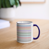 I'm a Ray of F***ing Sunshine Hidden Message Mug, Funny Sarcastic Coffee Cup, Gifts for Work Bestie, Swear Word, Funny Gift for Friends - white/cobalt blue