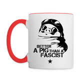 Porco Rosso Che Guevara Ceramic Coffee Mug Tea Mug,Gift for Women, Girls, Wife, Mom, Grandma,11 oz - white/red