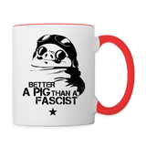 Porco Rosso Che Guevara Ceramic Coffee Mug Tea Mug,Gift for Women, Girls, Wife, Mom, Grandma,11 oz - white/red
