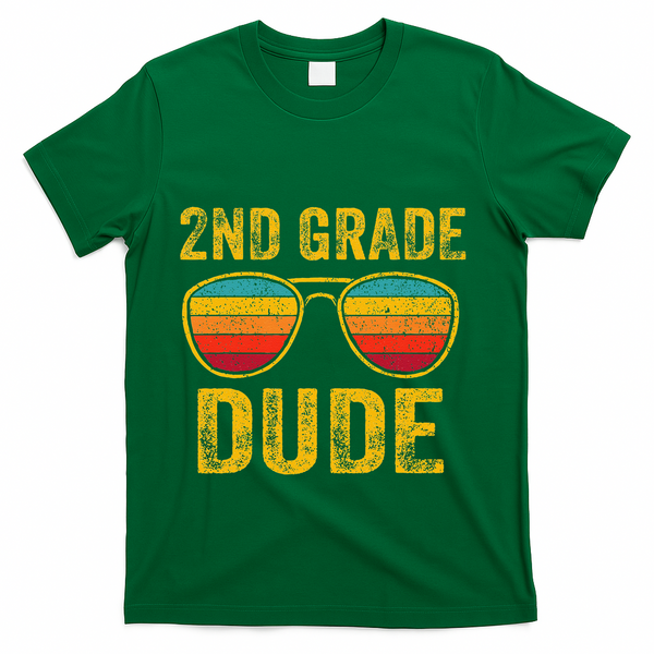2nd Grade Dude Back To School Second Grade Students T-Shirt - Green