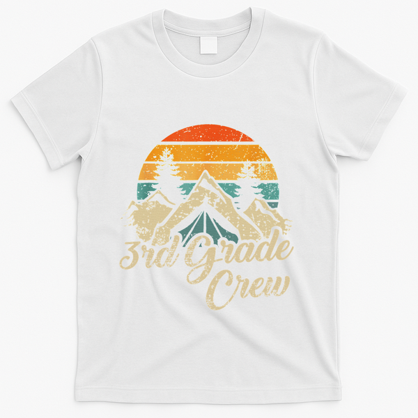 3rd Grade Crew Back To School After Camping Trip Love Camp T-Shirt - White
