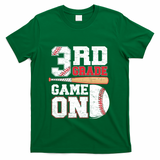 3rd Grade Game On Back To School Baseball Boy Third Grade T-Shirt - Green