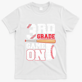 3rd Grade Game On Back To School Baseball Boy Third Grade T-Shirt - White