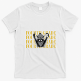 4th Fourth Grade Funny Raccoon Back To School T-Shirt - White