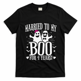 4th Wedding Anniversary October 4th Anniversary T-Shirt - Black