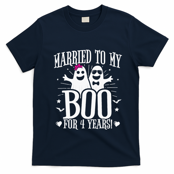 4th Wedding Anniversary October 4th Anniversary T-Shirt - Navy Blue