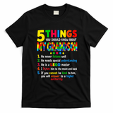 5 Things You Should Know About My Grandson T-Shirt - Black
