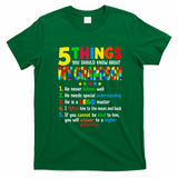 5 Things You Should Know About My Grandson T-Shirt - Irish Green