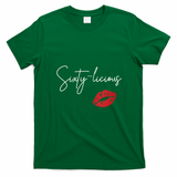 60th Birthday, Sixty-licious 60 Years Old Funny T-Shirt - Irish Green