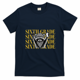 6th Six Grade Funny Raccoon Back To School T-Shirt - Navy Blue
