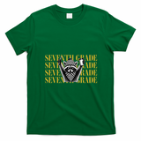 7th Seventh Grade Funny Raccoon Back To School T-Shirt - Irish Green