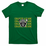 8th Eighth Grade Funny Raccoon Back To School T-Shirt - Irish Green