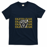 8th Eighth Grade Funny Raccoon Back To School T-Shirt - Navy Blue