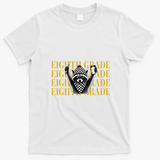 8th Eighth Grade Funny Raccoon Back To School T-Shirt - White