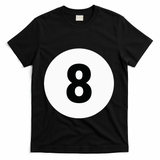 8 Pool Ball 8 Billiards Costume Halloween Group Matching T-Shirt - Black
